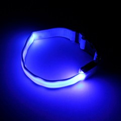Ошейник с подсветкой (40-45 см) 3 режима свечения, голубой - Фото 1