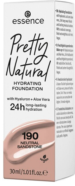 Тональная основа для лица «Pretty Natural», оттенок 190 Neutral Sandstone | Essence | Фото 1