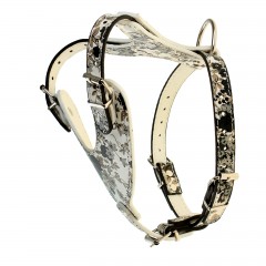 Шлейка «Винтаж» (обхват шеи 28-40 см, обхват груди 44-63 см), серая - Фото 1