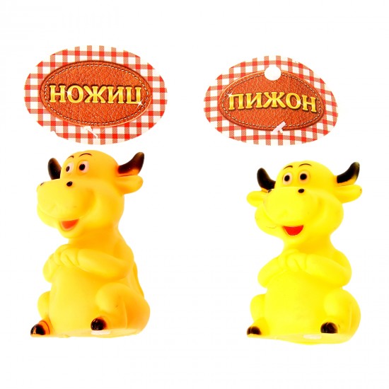 Игрушка пищащая для собаки «Корова с гитарой»