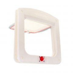 Дверь для животных с 4 режимами блокировки, проем 15 х 15,5 см (общий размер 22,5 х 20 см) - Фото 1