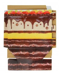 Домик-коробка с матрасом «Торт - все в шоколаде», вход сверху - Фото 2