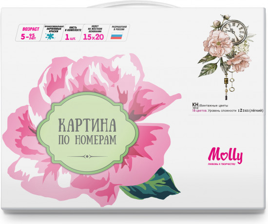 Картина по номерам «Винтажные цветы»