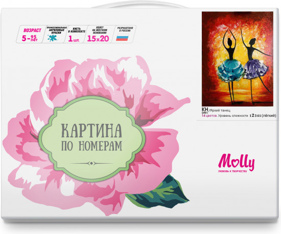 Картина по номерам «Яркий танец»