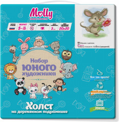 Картина по номерам «Мышка с цветком» - Фото 1