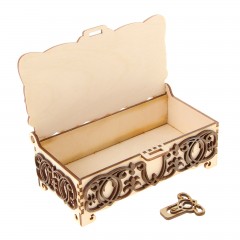 Шкатулка - купюрница белая с темными резными элементами - Фото 1