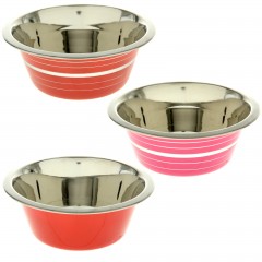 Миска цветная с полоской, VM-2609 (C)  810 мл, цвет в ассортименте - Фото 1