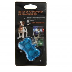 Маячок «Косточка» с наклейкой для записи телефона, 3 режима свечения, синий - Фото 2