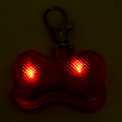 Маячок «Косточка» с наклейкой для записи телефона, 3 режима свечения, красный - Фото 1