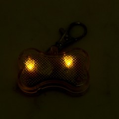 Маячок «Косточка» с наклейкой для записи телефона, 3 режима свечения, желтый - Фото 1