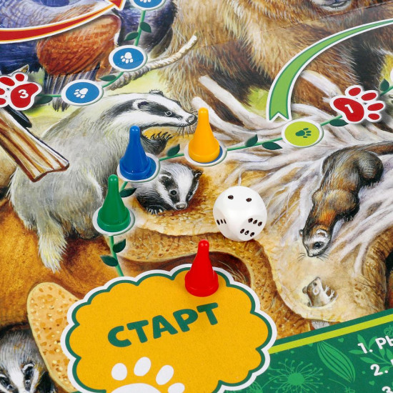 Игра-ходилка настольная «Найди и покажи. Животные»
