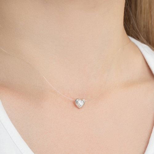 Колье из серебра с фианитом