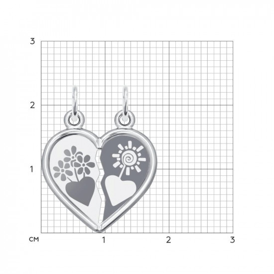 Подвеска из серебра с лазерной обработкой