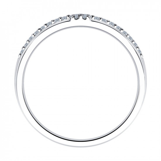 Кольцо из серебра с фианитами