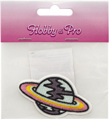 Термоаппликация «Серо-голубая планета с разноцветным кольцом» - Фото 1