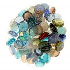 Камень для декора «Разноцветные плоские марблс» - Фото 1