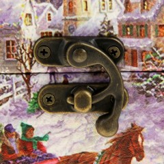 Шкатулка дерево «Зимние катания» 30 х 14 х 12,5 см - Фото 2