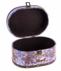 Шкатулка «Новогодняя сказка» овальная - Фото 1