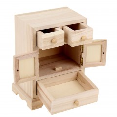 Шкатулка под роспись «Комод 3 ящика и распашные дверцы» - Фото 1