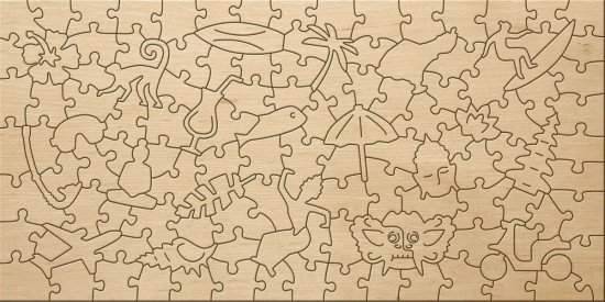 Пазлы деревянные «Остров Бали. Индонезия»