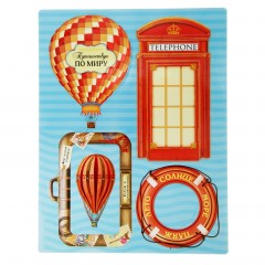 Магнит фоторамка «Путешествую по миру» - Фото 3