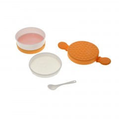 Ланч-бокс двухъярусный «Печенье» с ложкой, цвета в ассортименте - Фото 1