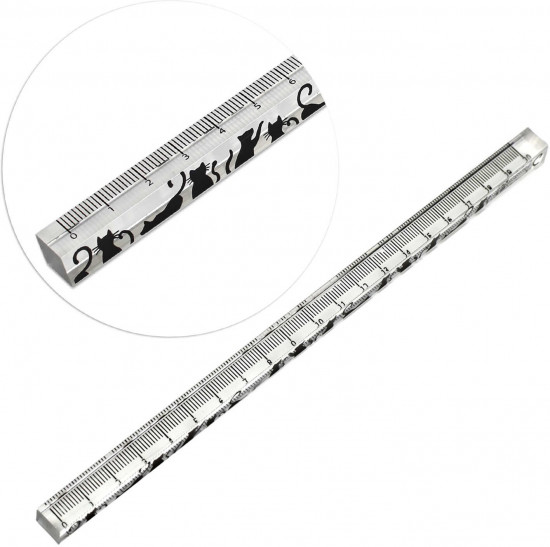 Линейка четырёхгранная «Чёрные коты»