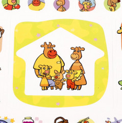 День веселья. Оранжевая корова. Альбом 150 наклеек - Фото 4