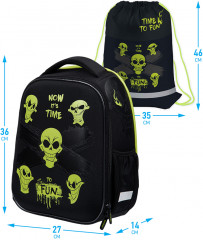 Ранец с мешком «Scary faces» - Фото 1