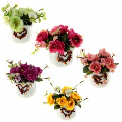 Композиция в горшочке с лозой «Розы», цвет в ассортименте - Фото 2