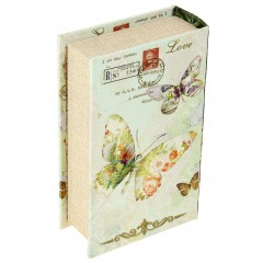 Сейф-книга шёлк «Цветные бабочки» 17 х 11 х 5 см - Фото 1