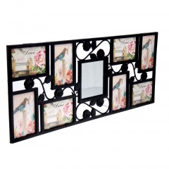 Фоторамка на 8 фото «Розы» чёрный, 10 х 15 см - Фото 3