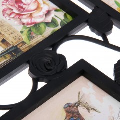 Фоторамка на 8 фото «Розы» чёрный, 10 х 15 см - Фото 2