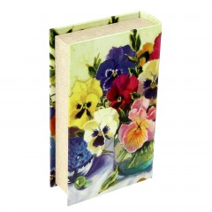 Сейф-книга шёлк «Анютины глазки» 21 х 13 х 5 см - Фото 1