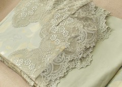 Комплект постельного белья «Tango» (арт. tj600-009, жаккард, евро, 2 наволочки 50х70), с кружевом - Фото 2