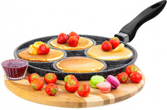 Сковорода для оладий «Чёрный мрамор» - Фото 1