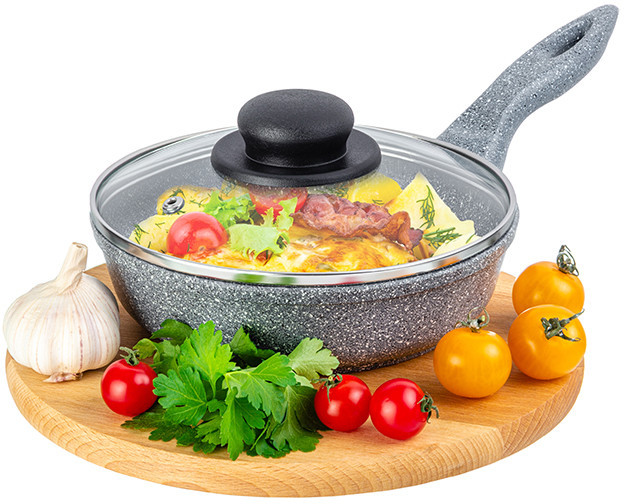 Сковорода с крышкой «Серый мрамор» | Гармония вкуса | Elan Gallery | Фото 6