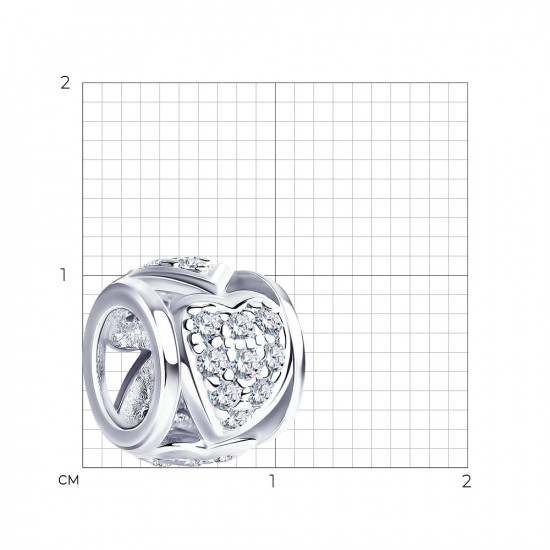 Подвеска-шарм с фианитами