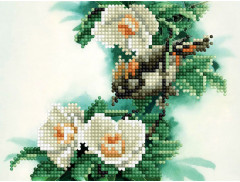 Мозаика алмазная «Птица на ветке» - Фото 1