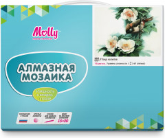 Мозаика алмазная «Птица на ветке» - Фото 2