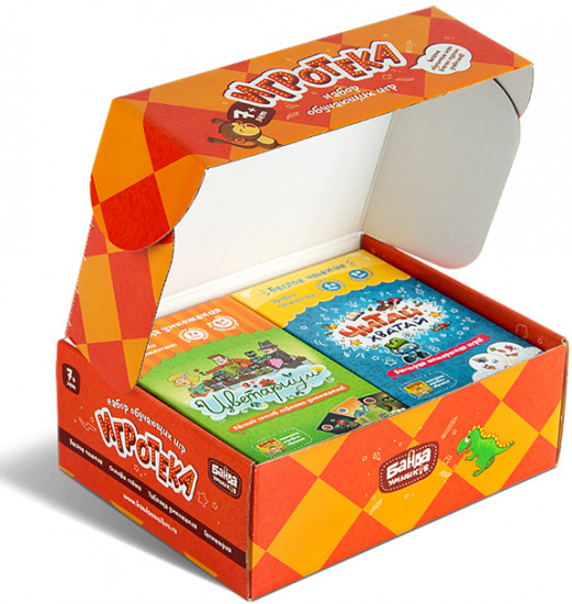 Набор из 4 обучающих настольных игр «Игротека» 7+