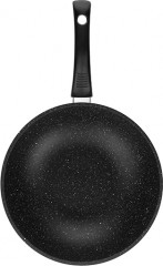 Сковорода-вок с крышкой «Черный мрамор» - Фото 3