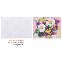 Роспись по холсту «Букет» по номерам (40×30 см) - Фото 2