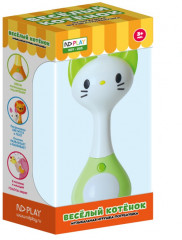 Погремушка музыкальная «Весёлый котёнок» - Фото 1