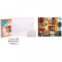 Роспись по холсту «Цветочная лавка» по номерам (50×40 см) - Фото 2