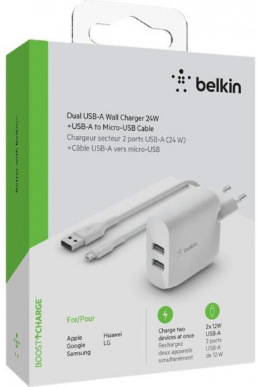 Устройство зарядное сетевое Belkin USB Micro 