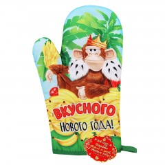 Варежка-прихватка «Вкусного Нового года!» - Фото 1