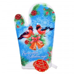 Варежка-прихватка «Счастливого Нового года!» - Фото 1