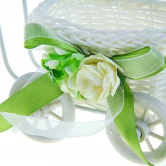 Корзина декоративная «Коляска с бантиком» - Фото 1