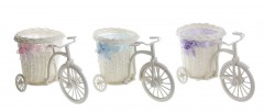 Корзинка декоративная «Велосипед с кашпо», цвет в ассортименте - Фото 1